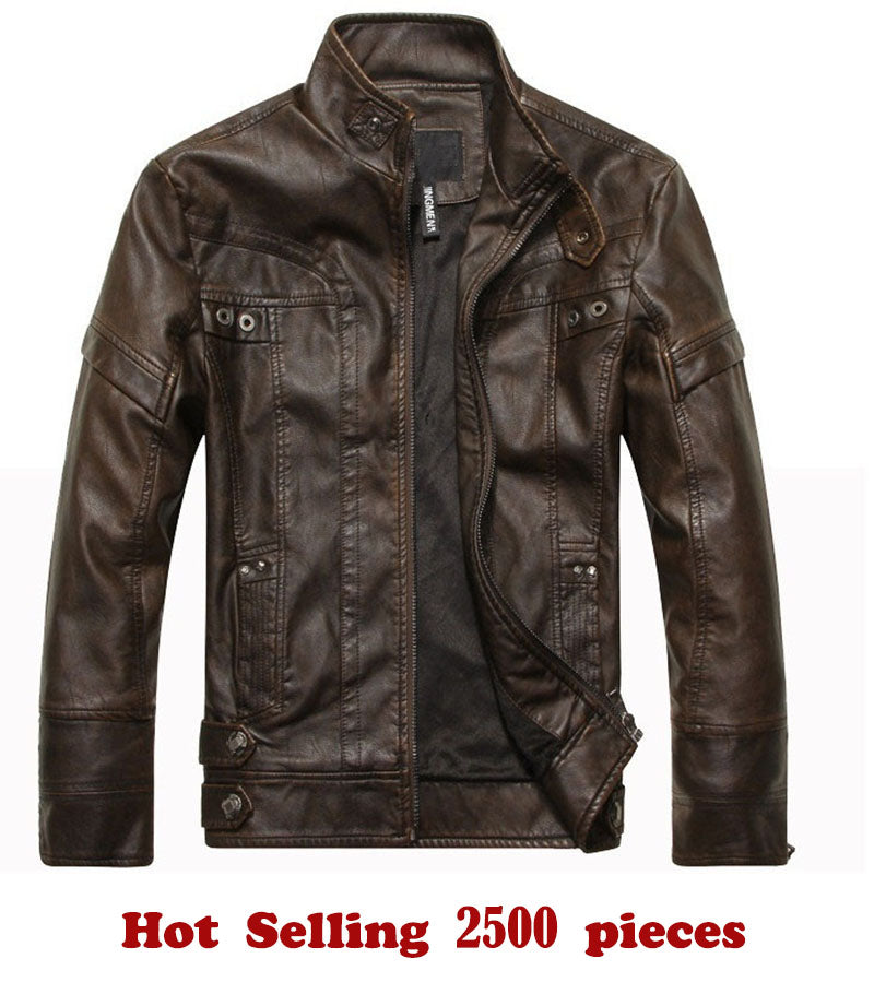 Campera Biker de Eco-Cuero para Hombre