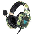 Auriculares Gaming LED Camuflaje con Micrófono