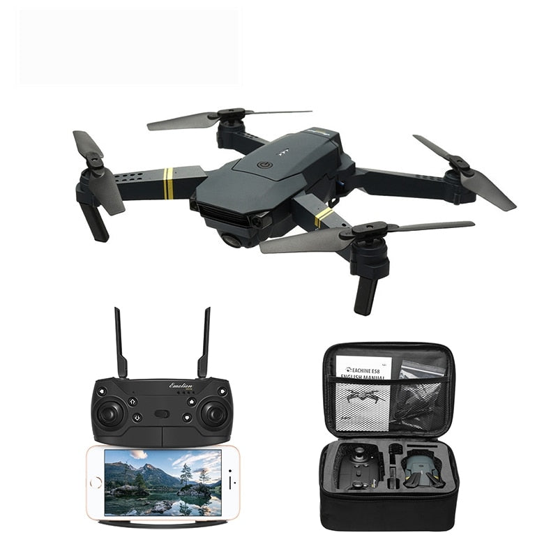 Drone Cuadricóptero Plegable con Cámara