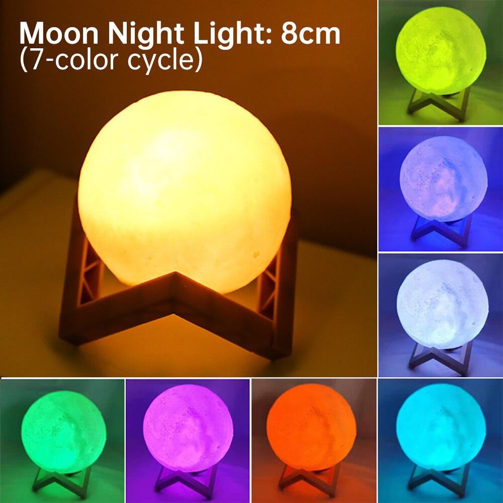 Luz Nocturna LED en Forma de Luna