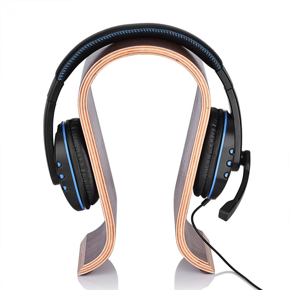 Soporte de Madera para Auriculares en U