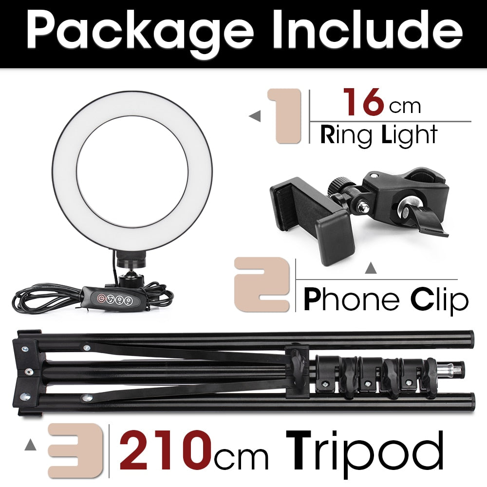 Aro de Luz LED Regulable para Cámara