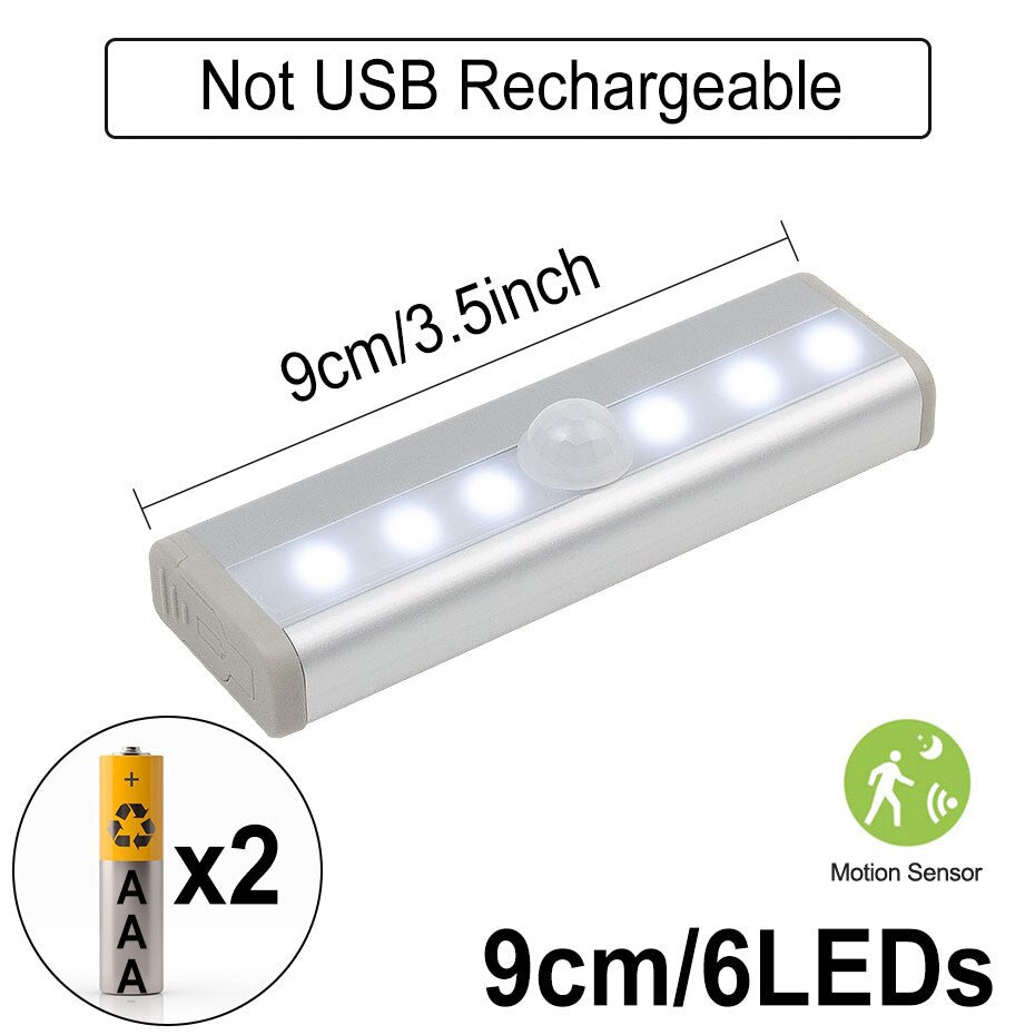 Luz LED con Sensor de Movimiento PIR (6/10 LEDs)