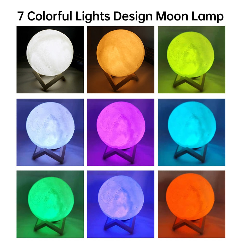 Luz Nocturna LED en Forma de Luna