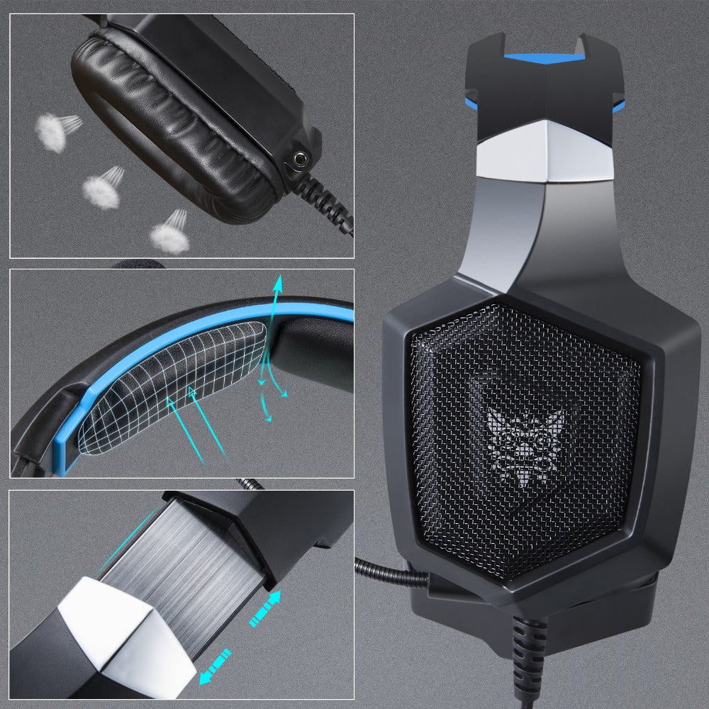 Auriculares Gaming LED Camuflaje con Micrófono