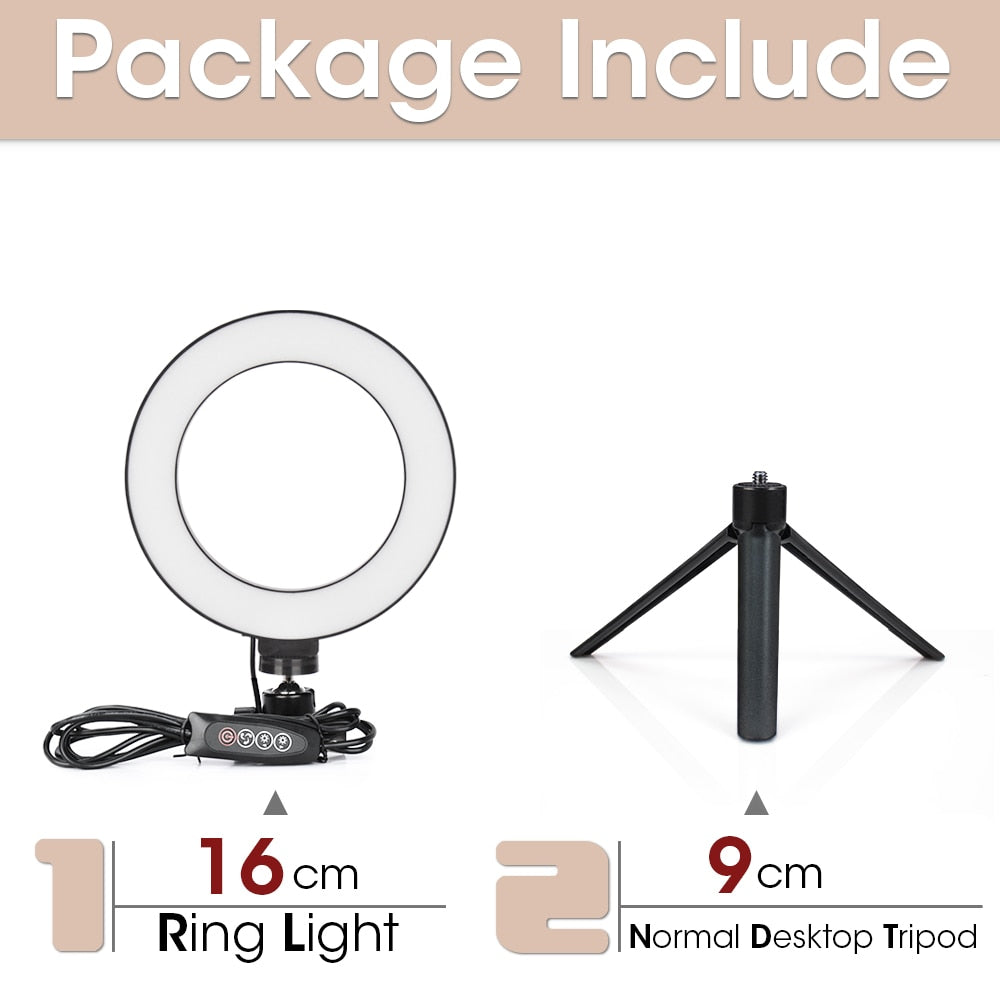 Aro de Luz LED Regulable para Cámara