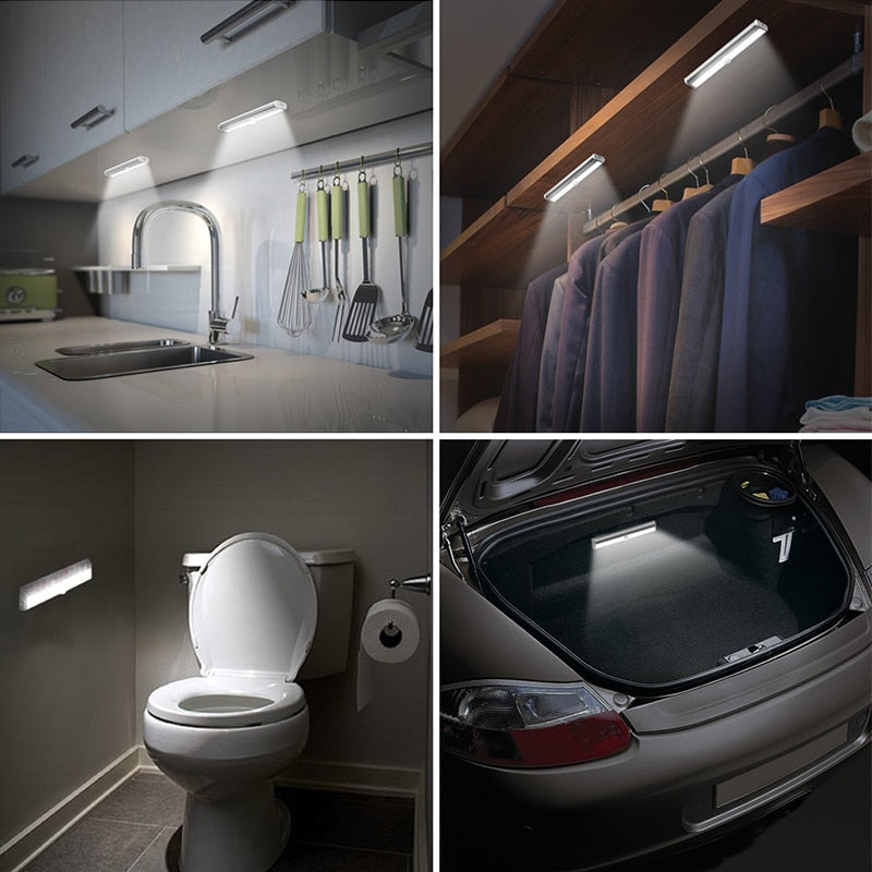 Luz LED con Sensor de Movimiento PIR (6/10 LEDs)