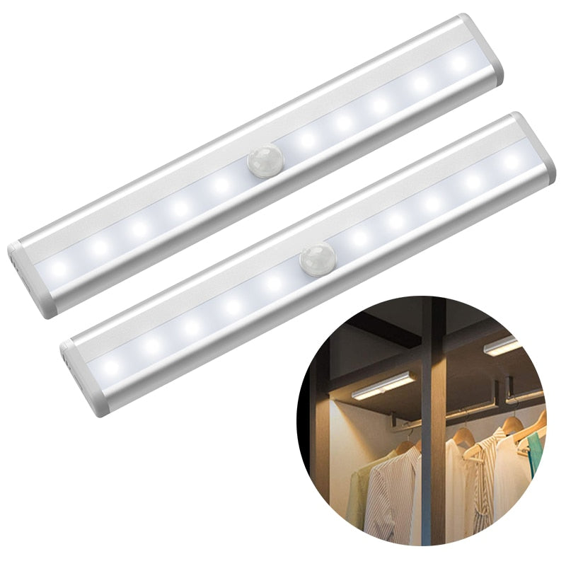 Luz LED con Sensor de Movimiento PIR (6/10 LEDs)