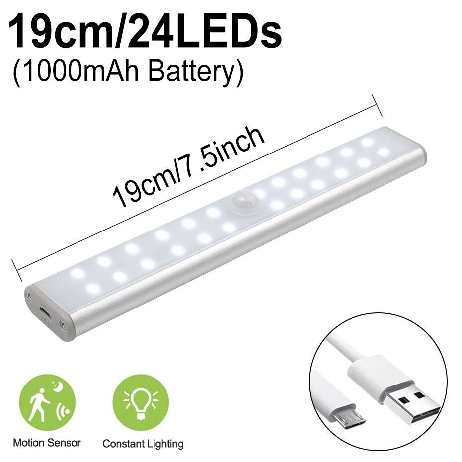 Luz LED con Sensor de Movimiento PIR (6/10 LEDs)