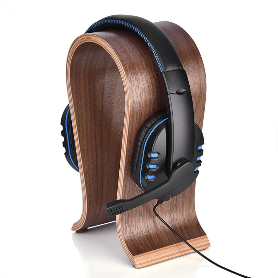 Soporte de Madera para Auriculares en U