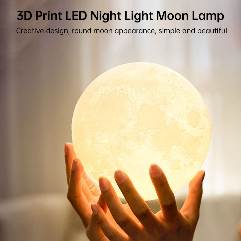 Luz Nocturna LED en Forma de Luna