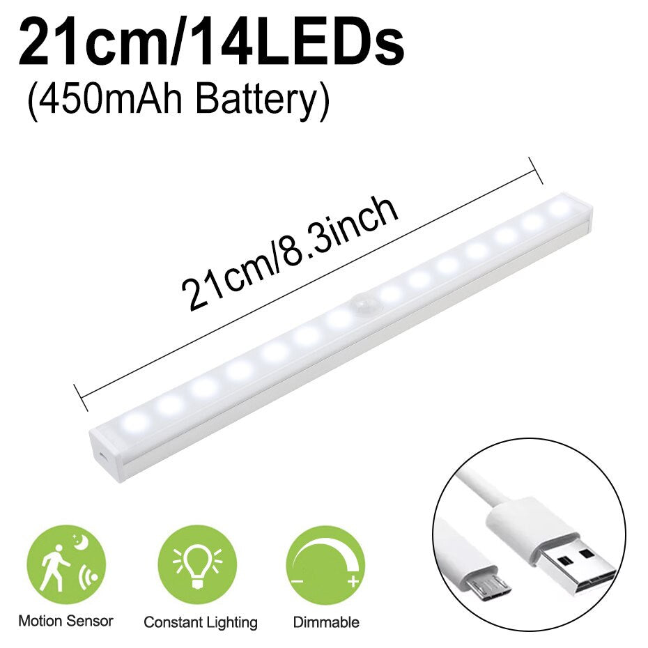 Luz LED con Sensor de Movimiento PIR (6/10 LEDs)