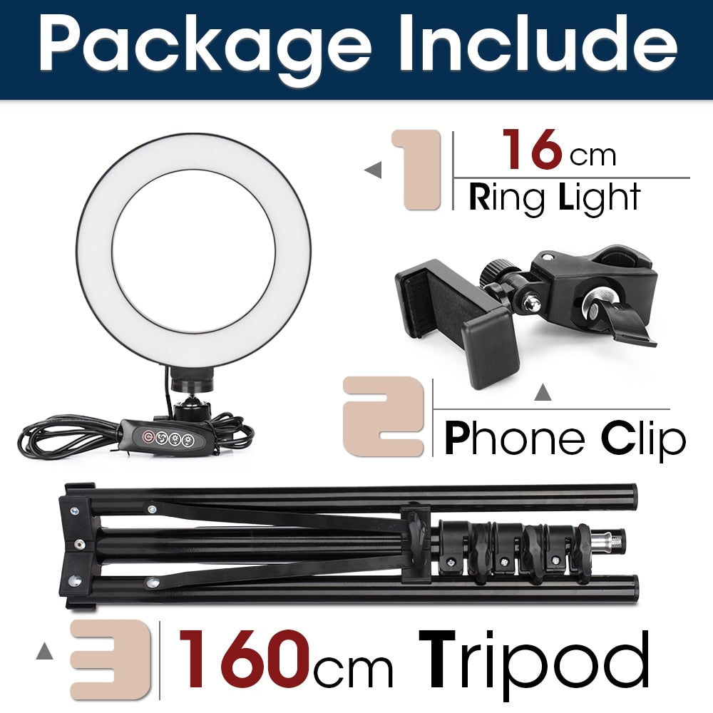 Aro de Luz LED Regulable para Cámara