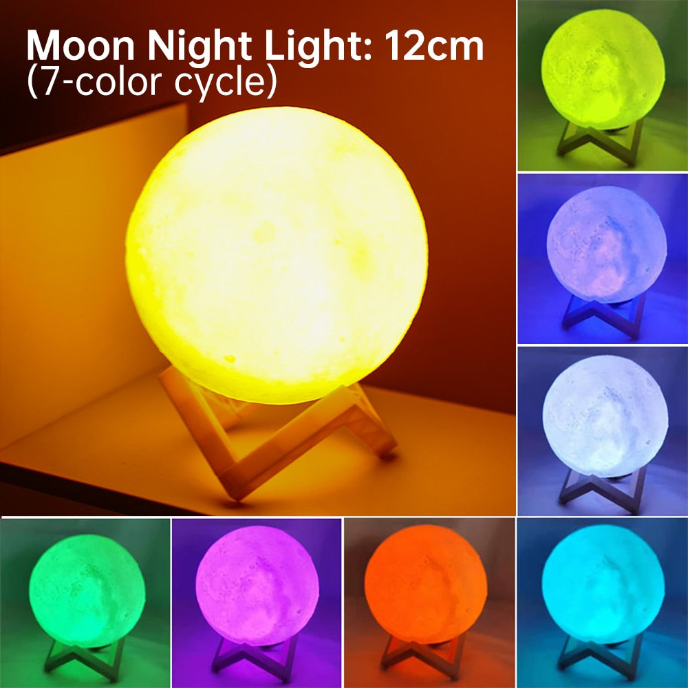 Luz Nocturna LED en Forma de Luna