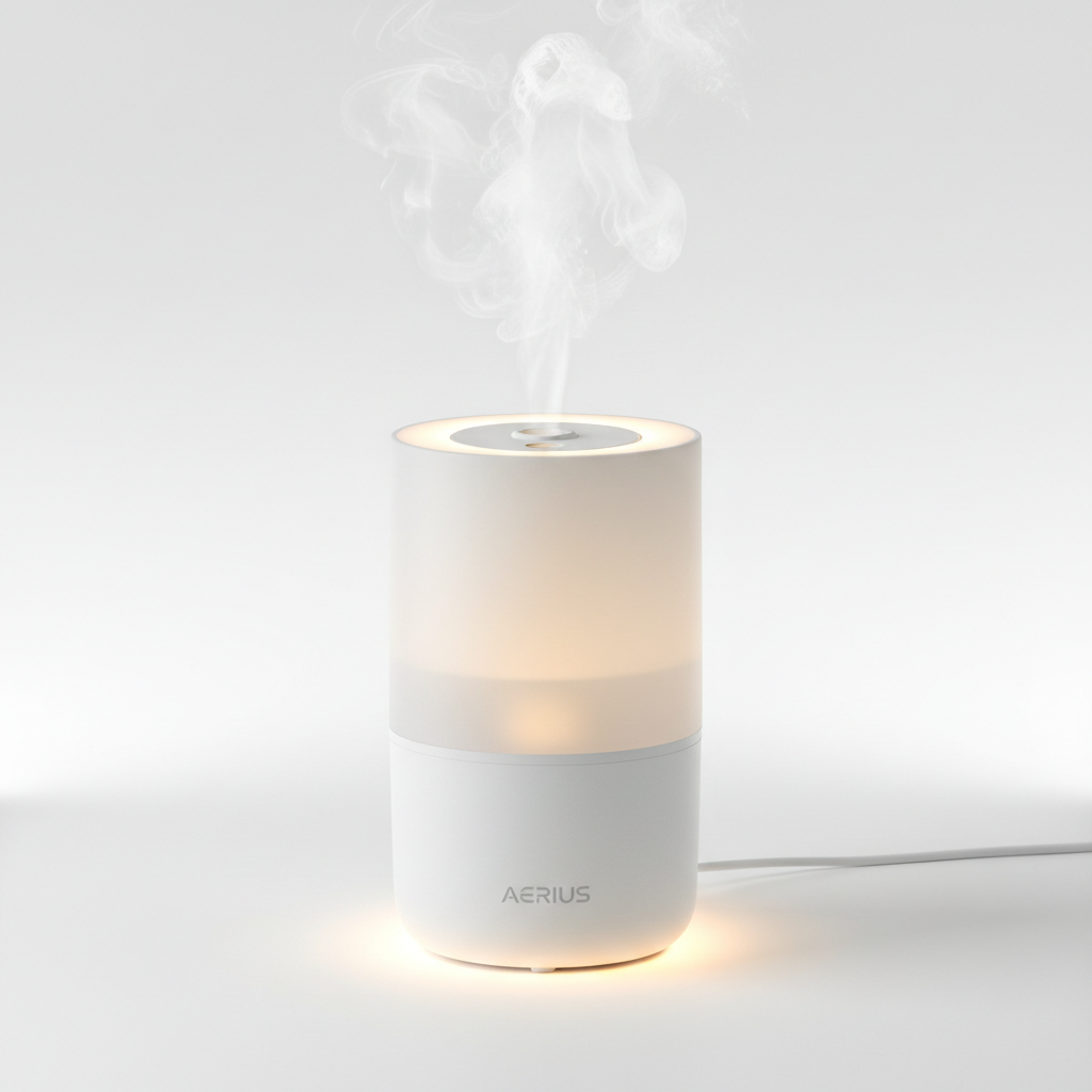 Humidificador de Aire con Lámpara LED Nocturna